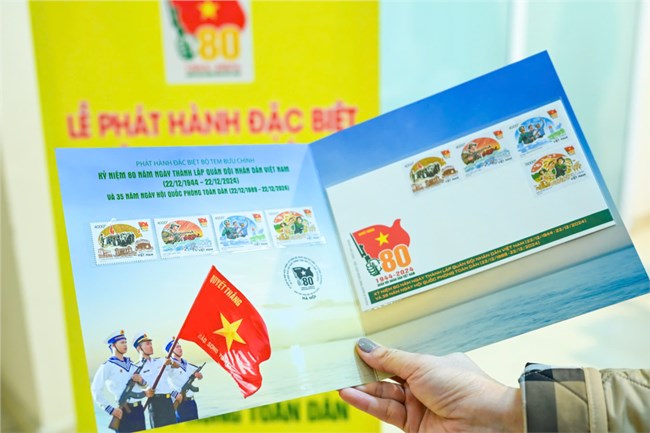 Phát hành đặc biệt bộ tem bưu chính kỷ niệm 80 năm Ngày thành lập Quân đội nhân dân Việt Nam (18/12/2024)

